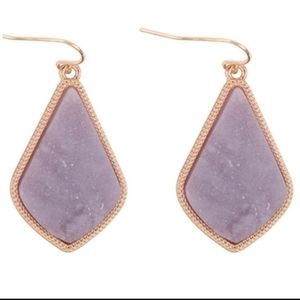 New Purple Druzy drop earrings